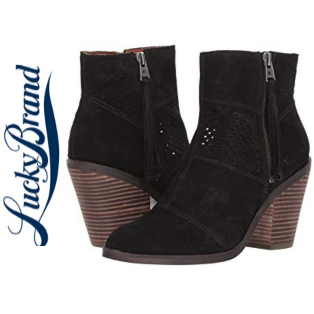 Lucky Brand Soft Suede Booties - Picture 1 of 8